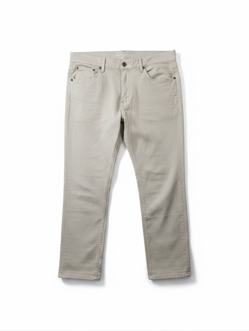 Mott & Bow Men’s Slim Mercer Twill 5-Pocket Pants — Cream/Sand